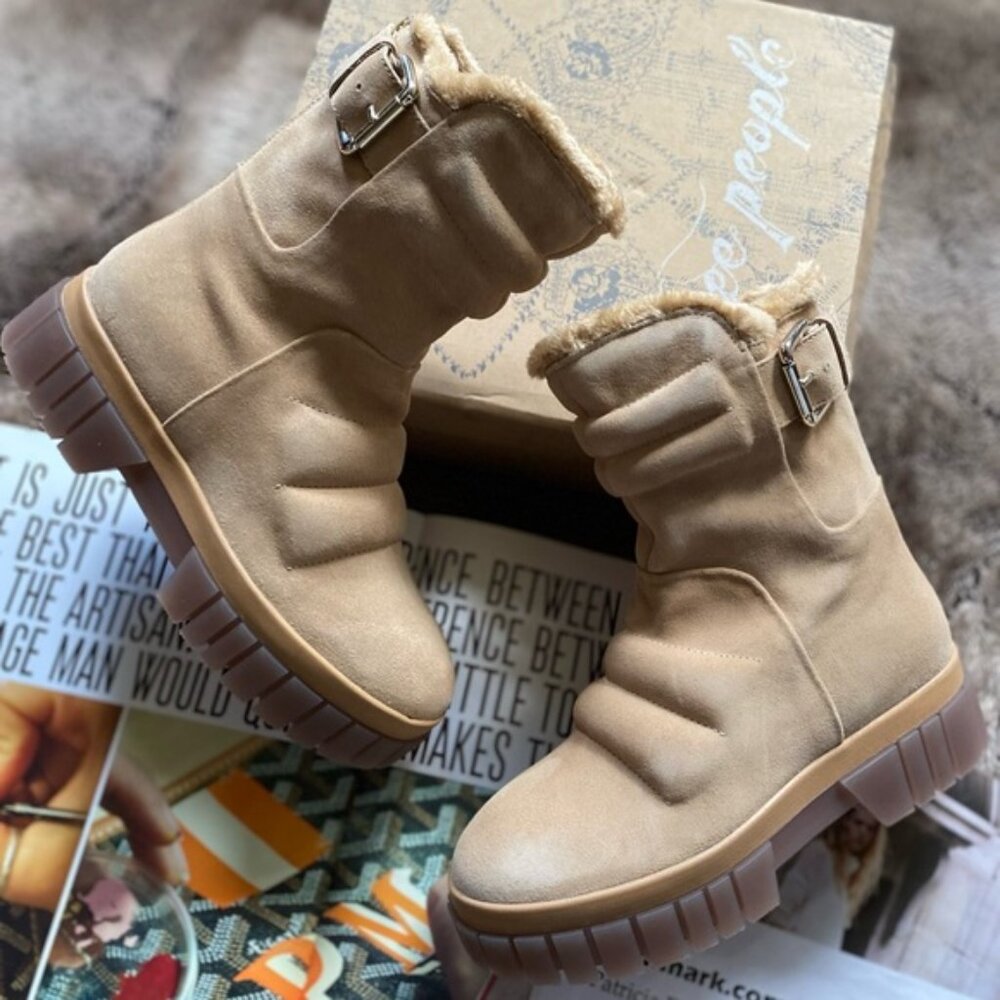 Free People Fable Faux Fur Boots